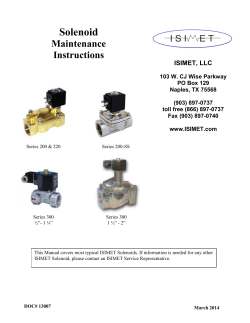 Solenoid - Isimet Mapa, LLC