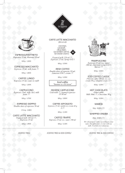 espresso/risttreto espresso macchiato caffee lungo