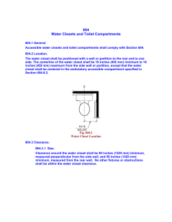604 Water Closets and Toilet Compartments