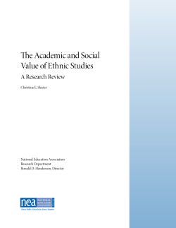 The Academic and Social Value of Ethnic Studies