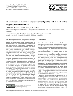 Measurement of the water vapour vertical profile