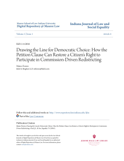 Drawing the Line for Democratic Choice: How the Petition Clause