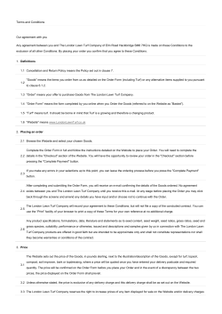 Terms and Conditions Our agreement with you