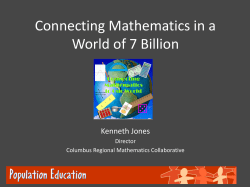 Connecting Mathematics to a World of 7 Billion Presentation