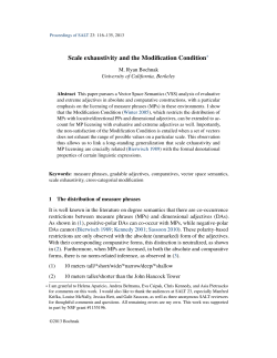 Scale exhaustivity and the Modification Condition
