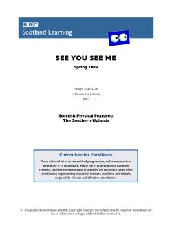 B B C Scotland Learning SEE YOU SEE ME