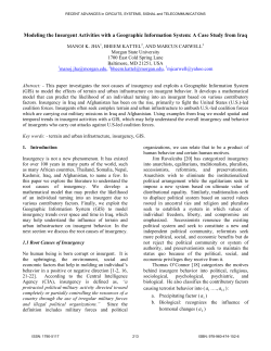 Modeling the Insurgent Activities with a Geographic