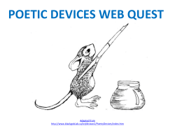 POETIC DEVICES WEB QUEST