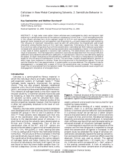 Cellulose in New Metal-Complexing Solvents. 2. Semidilute
