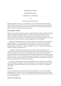 DEPARTMENT OF ENGLISH HONOURS PART 2 PAPER 3