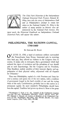 philadelphia, the nation`s capital, 1790-1800