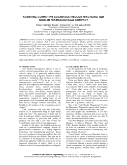 achieving competitive advantage through practicing tqm tools in