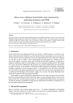 Stress wave radiation from brittle crack extension by molecular