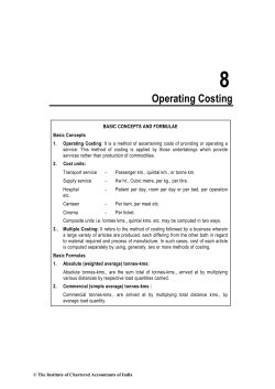 Operating Costing - ICAI Knowledge Gateway