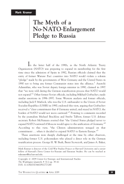 The Myth of a No-NATO-Enlargement Pledge to