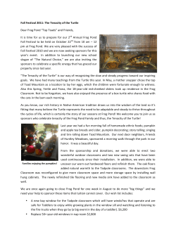 Fall Festival 2011: The Tenacity of the Turtle Dear Frog Pond “Top