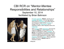 CBI RCR on &ldquo;Mentor-Mentee Responsibilities and Relationships&rdquo;