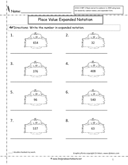 Place Value Expanded Notation