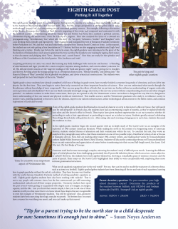 Eighth Grade Post - Winter 2013