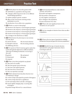 1. Which phrjlse best describes genetic drift? A. individuals in a
