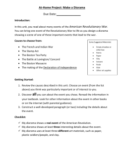 Events of the American Revolution diorama