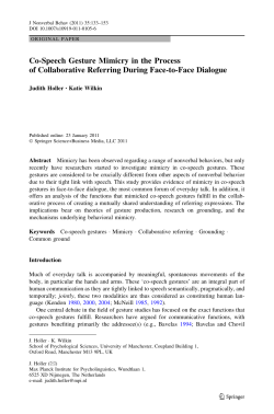 Co-Speech Gesture Mimicry in the Process of