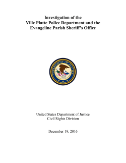 Investigation of the Ville Platte Police Department and