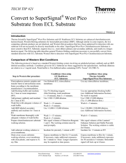 Convert to SuperSignal West Pico Substrate from ECL Substrate
