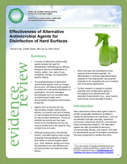 Effectiveness of Alternative Antimicrobial Agents for