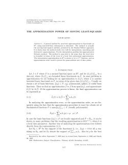 The Approximation Power of Moving Least Squares