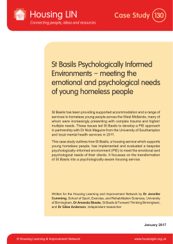 St Basils Psychologically Informed Environments – meeting the