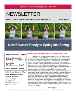 NEWSLETTER - OSU Extension | Noble County