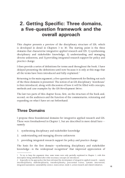 2. Getting Specific: Three domains, a five-question