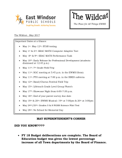 MAY SUPERINTENDENT`S CORNER DID YOU KNOW???? &bull; FY 18