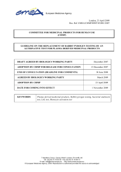 committee for medicinal products for human - EMA