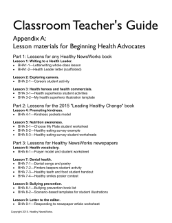 BHA handouts-All lessons