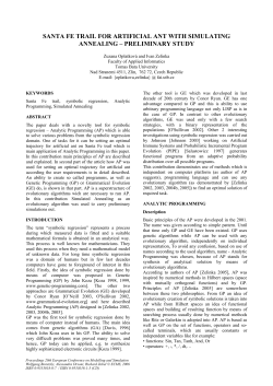 santa fe trail for artificial ant with simulating annealing
