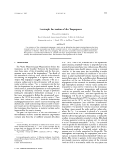Isentropic Formation of the Tropopause