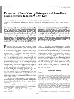 Protection of Bone Mass by Estrogens and Raloxifene during