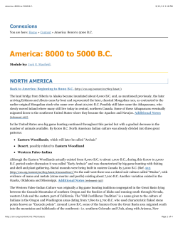 America: 8000 to 5000 B.C.