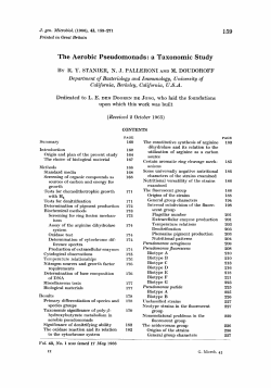 The Aerobic Pseudomonads: a Taxonomic Study