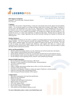 POS Support Technician Company