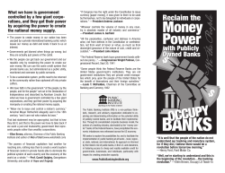 OCCUPY BANKS - Understanding Money 101