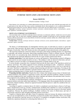 intrinsic motivation and extrinsic motivation