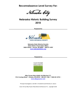 N Nebr N braska ka City ity - Nebraska State Historical Society