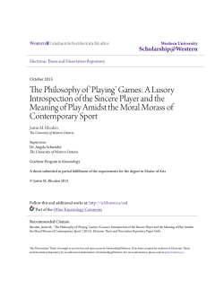 The Philosophy of `Playing` Games