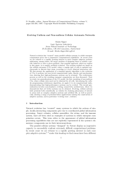 Evolving Uniform and Non-uniform Cellular Automata Networks 1