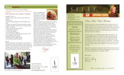 Spring 2009 Selby Winery Newsletter