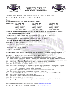 2017 Spring Break Workouts