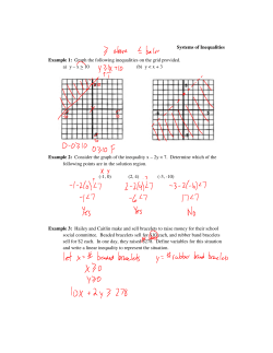 Systems of Inequalities
